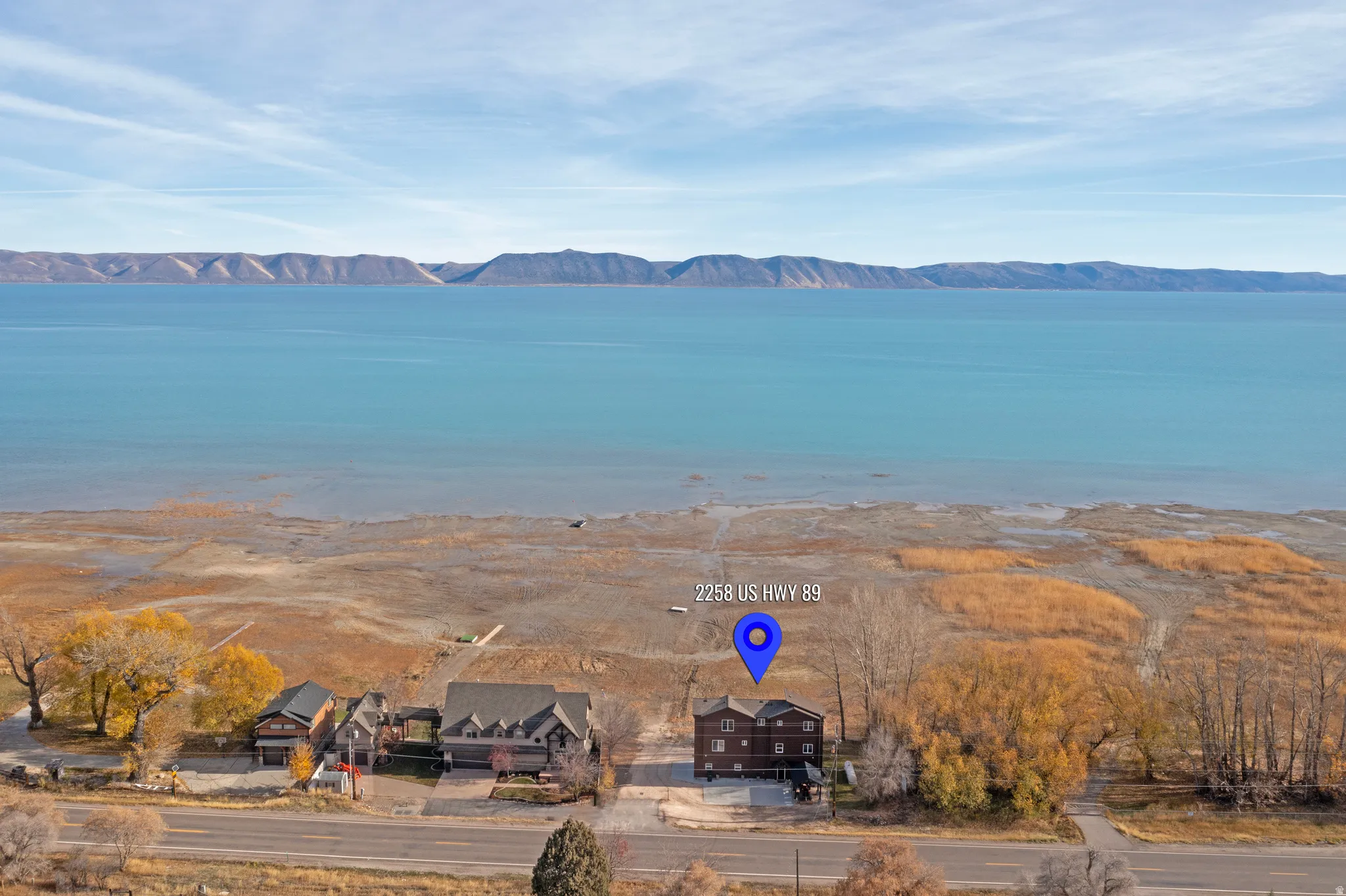 Water view with mountains