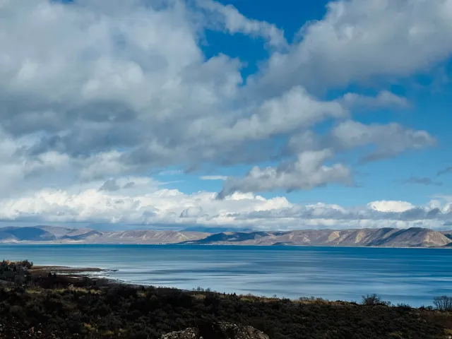 Water view featuring a mountainous background