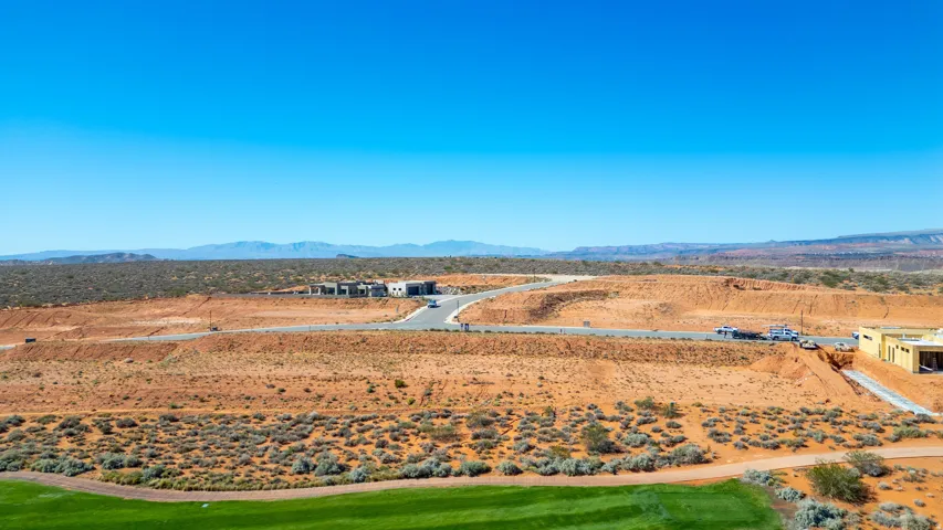 Bird's eye view of a mountain backdrop