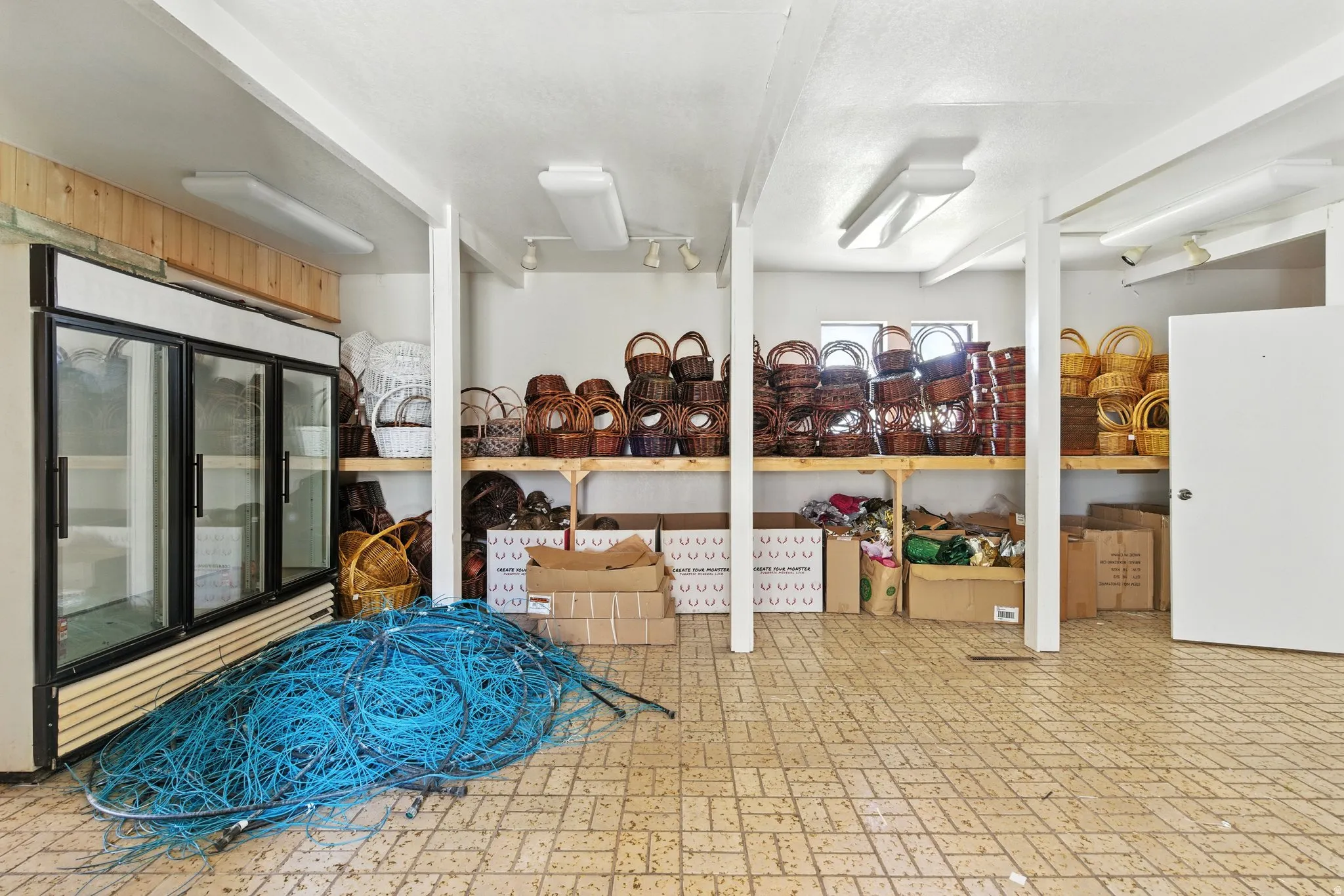 Storage area inside of retail area