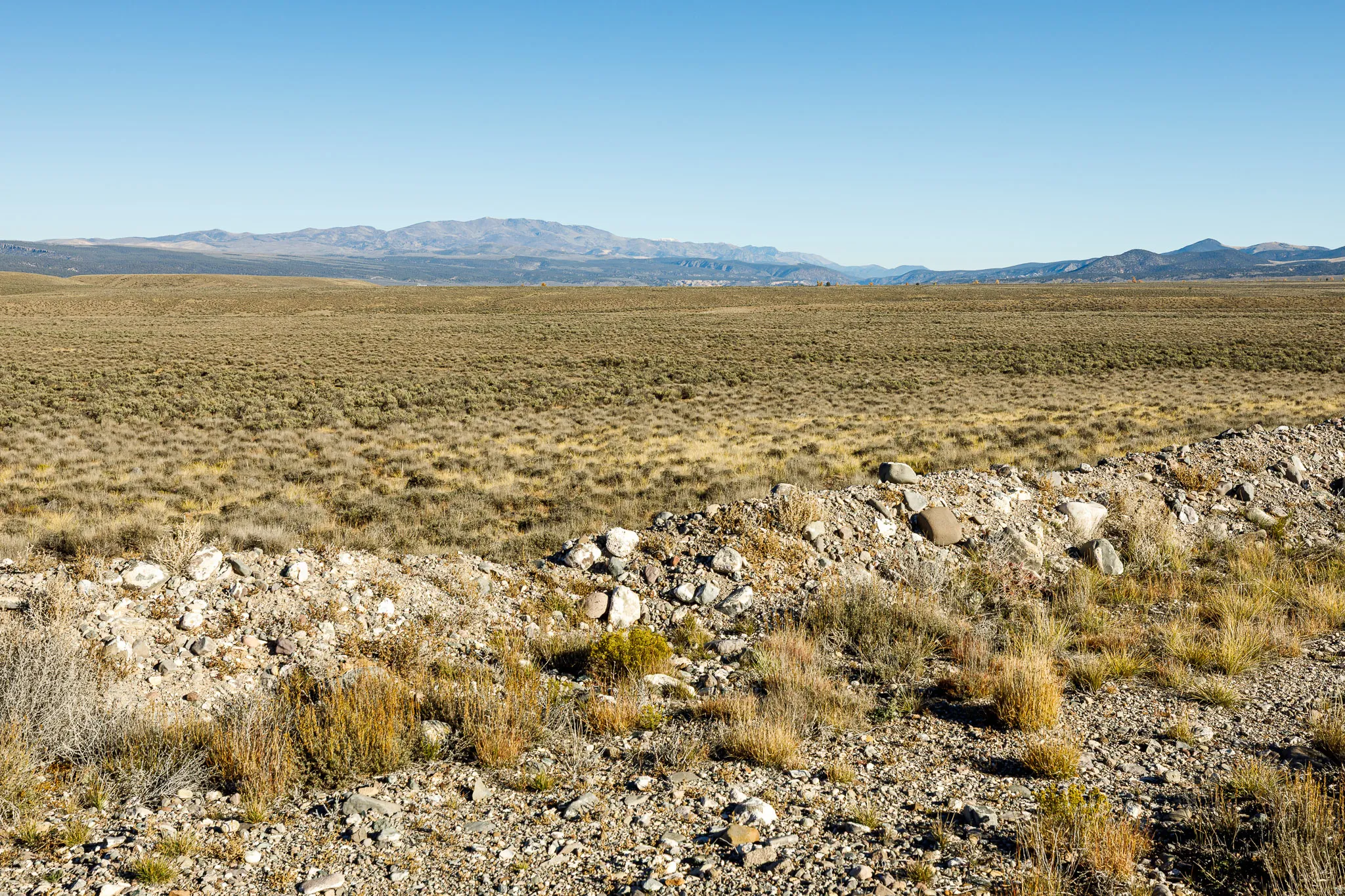 View of mountain background with rural landscape