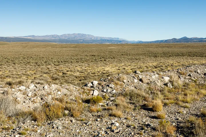 View of mountain background with rural landscape
