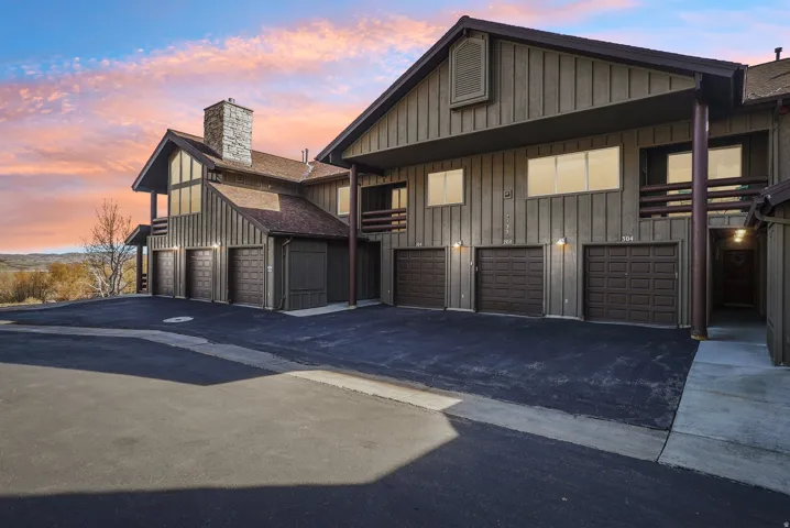View of front of property with board and batten siding