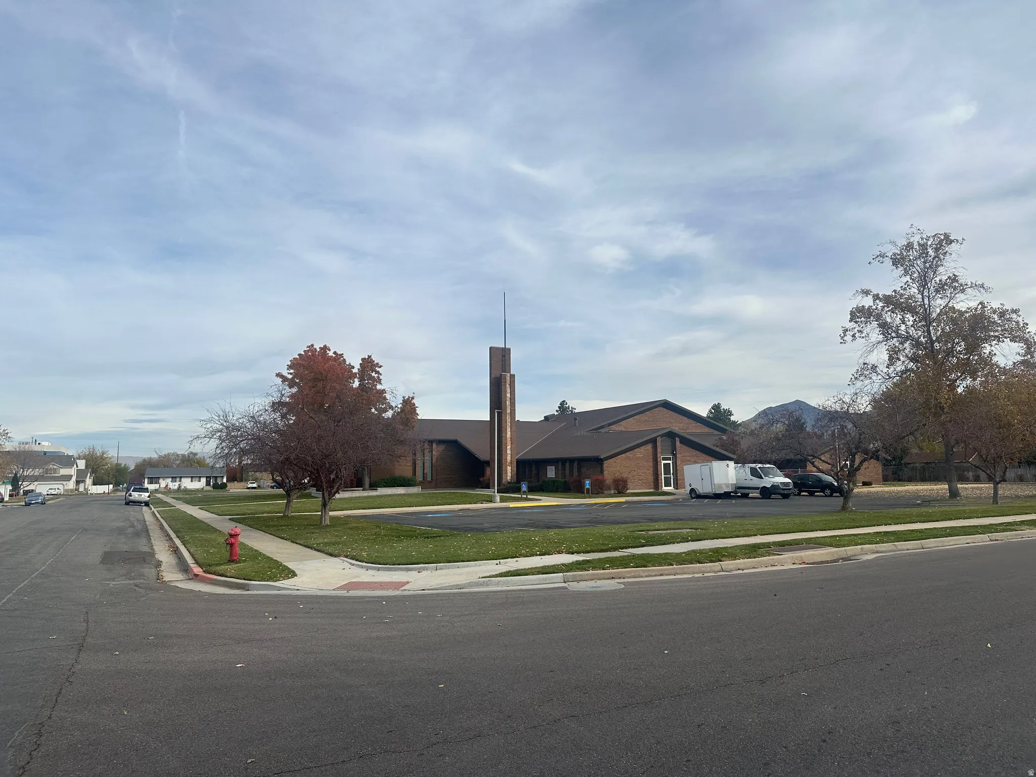 View of front of house with a front lawn