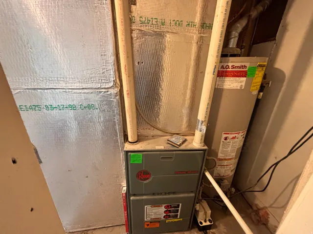 Utilities with heating unit and water heater