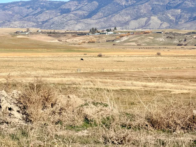 Mountain view with rural landscape