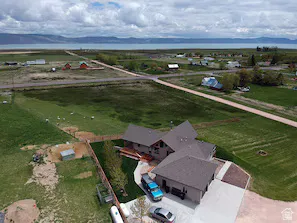 Aerial view of sparsely populated area