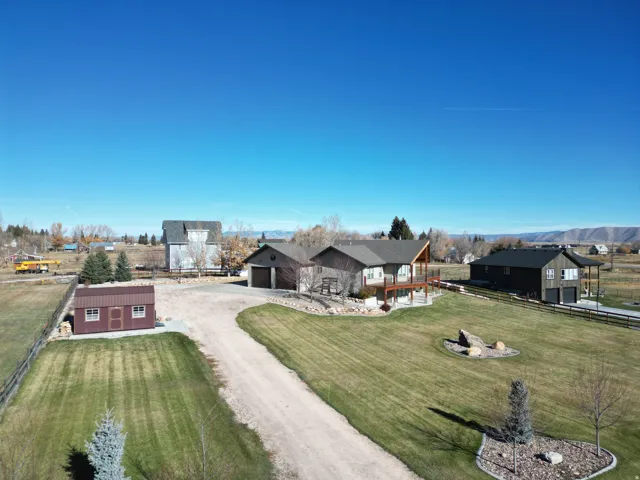 Aerial view of property and surrounding area