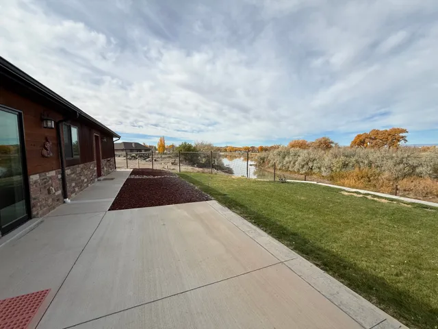 View of yard featuring a water view