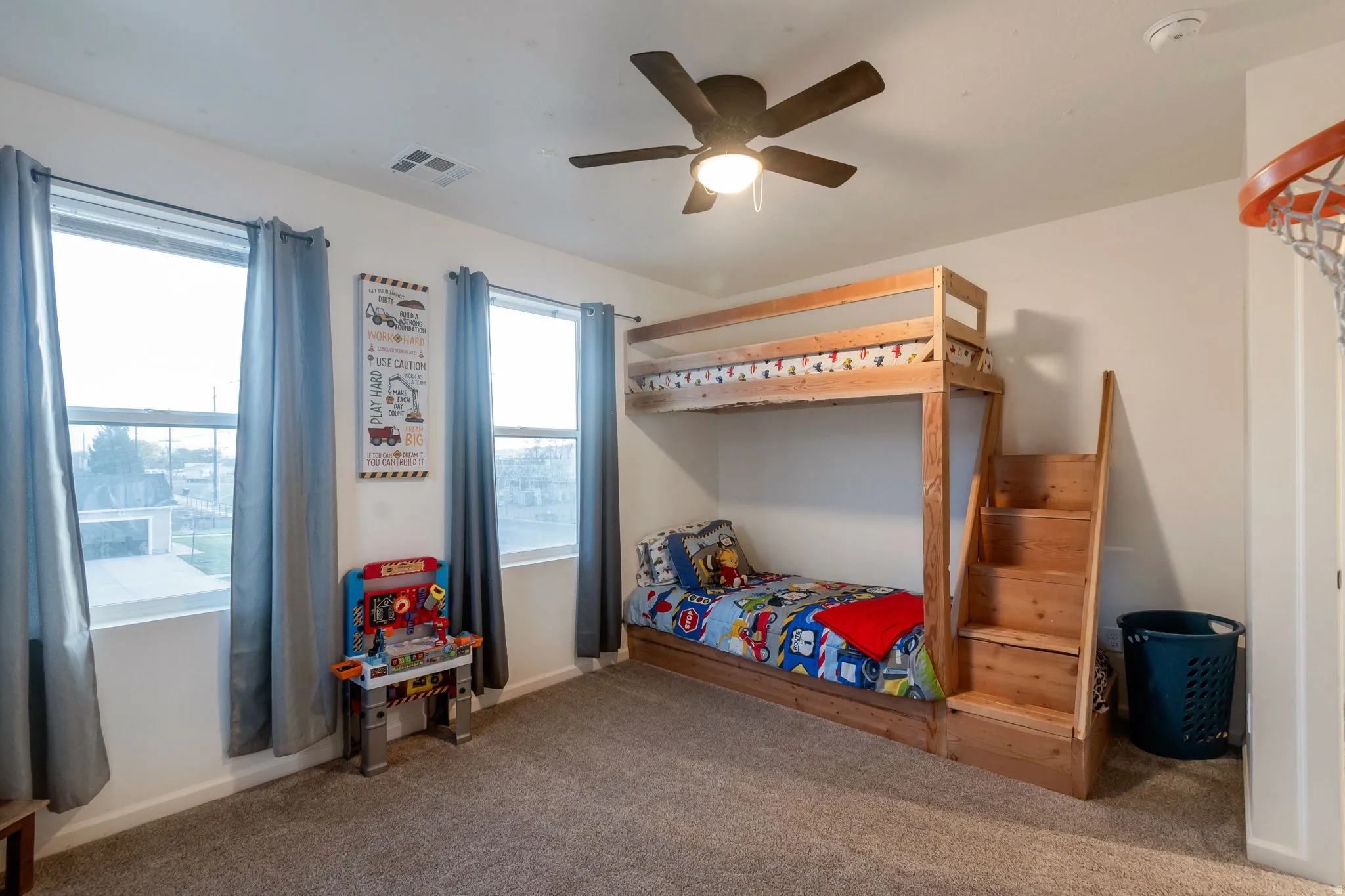w/builtin twin size bunk bed