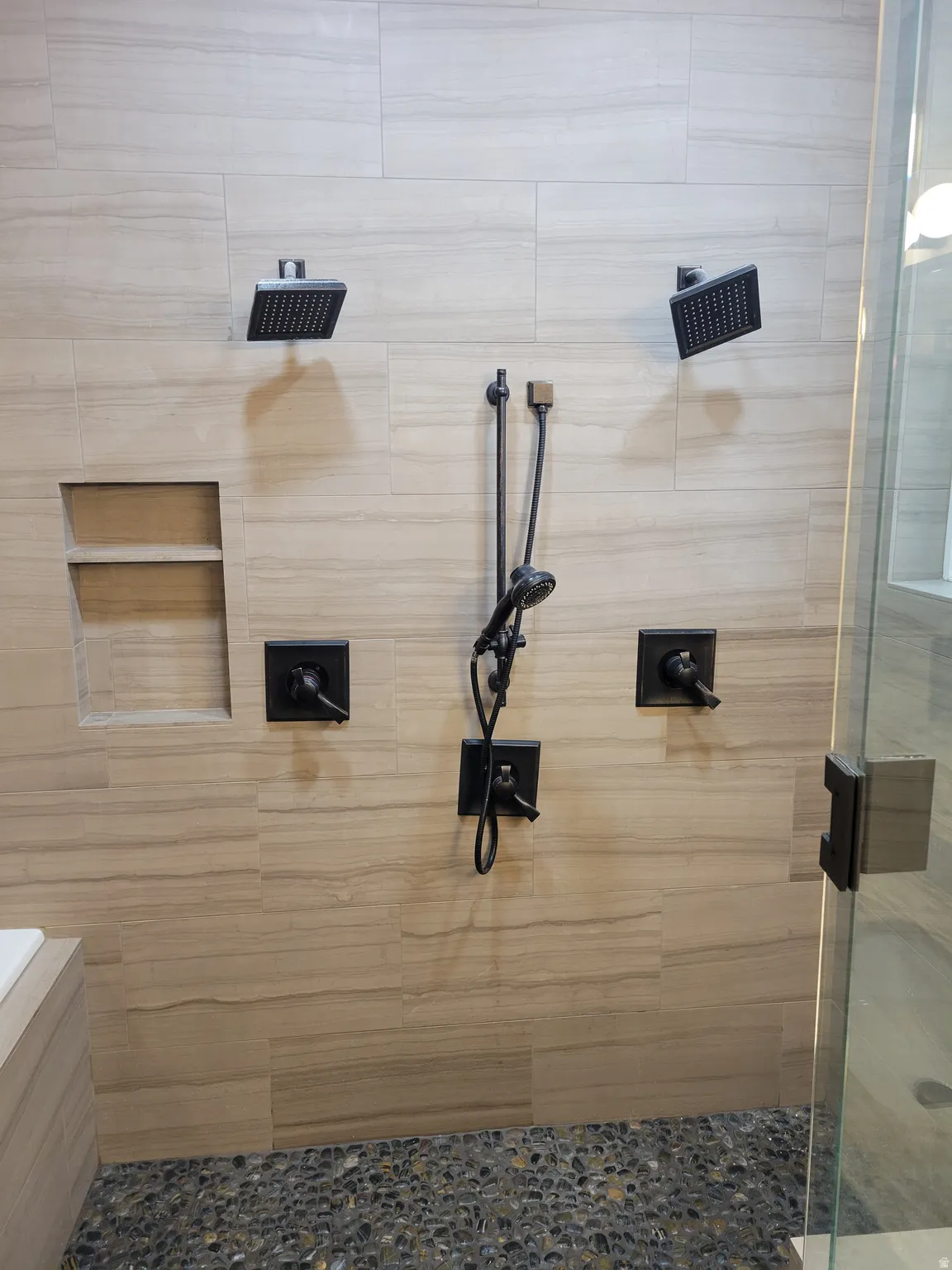 Bathroom with a shower stall