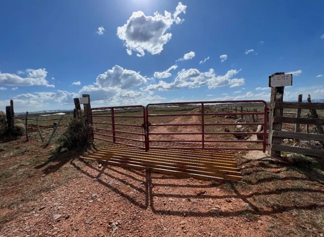 Gate featuring a rural view