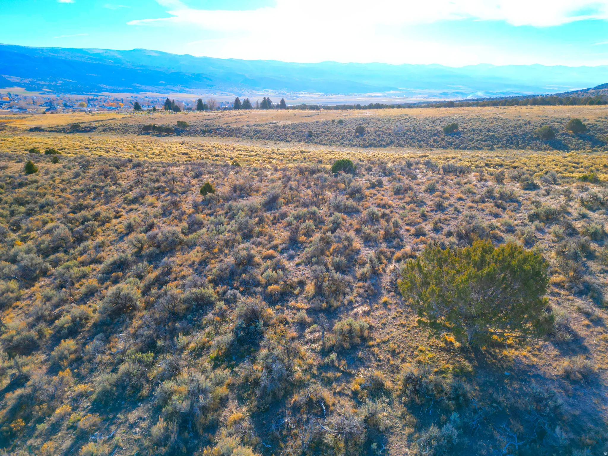 Mountain view with rural landscape and a desert landscape
