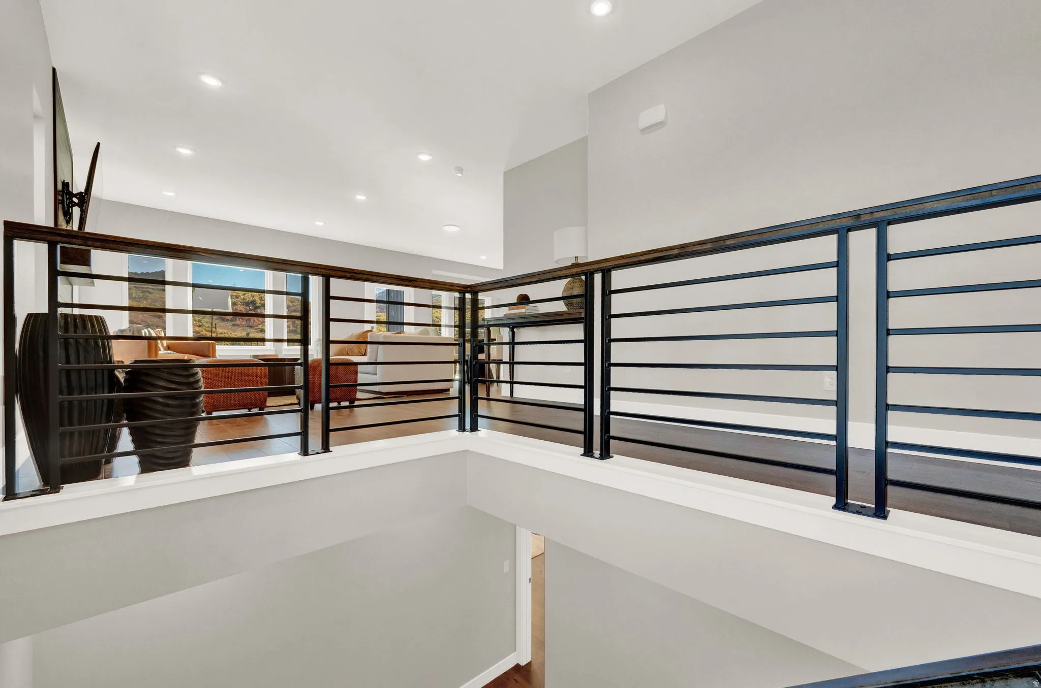 Corridor featuring recessed lighting