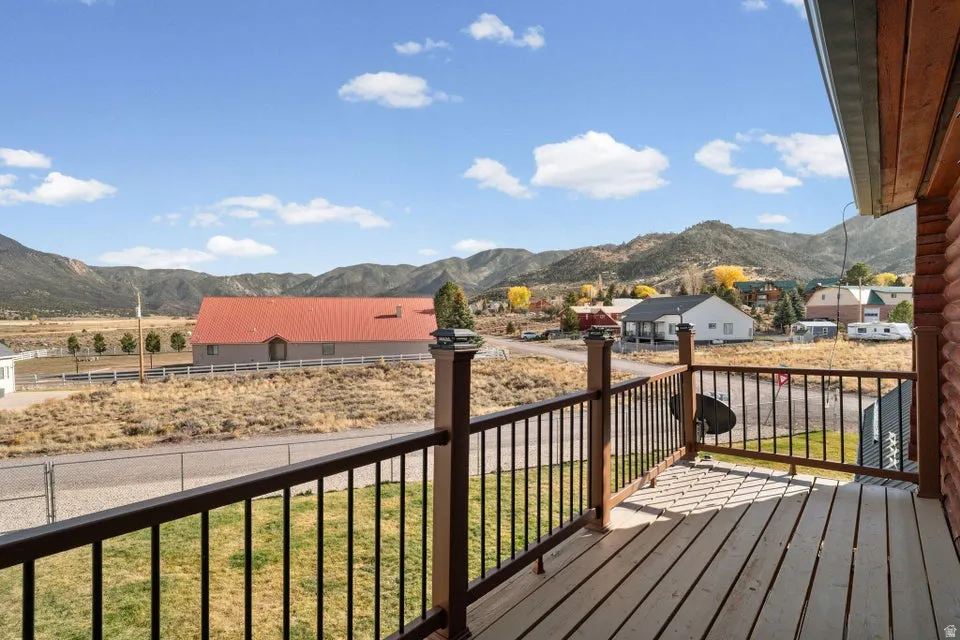 Deck with a mountain view