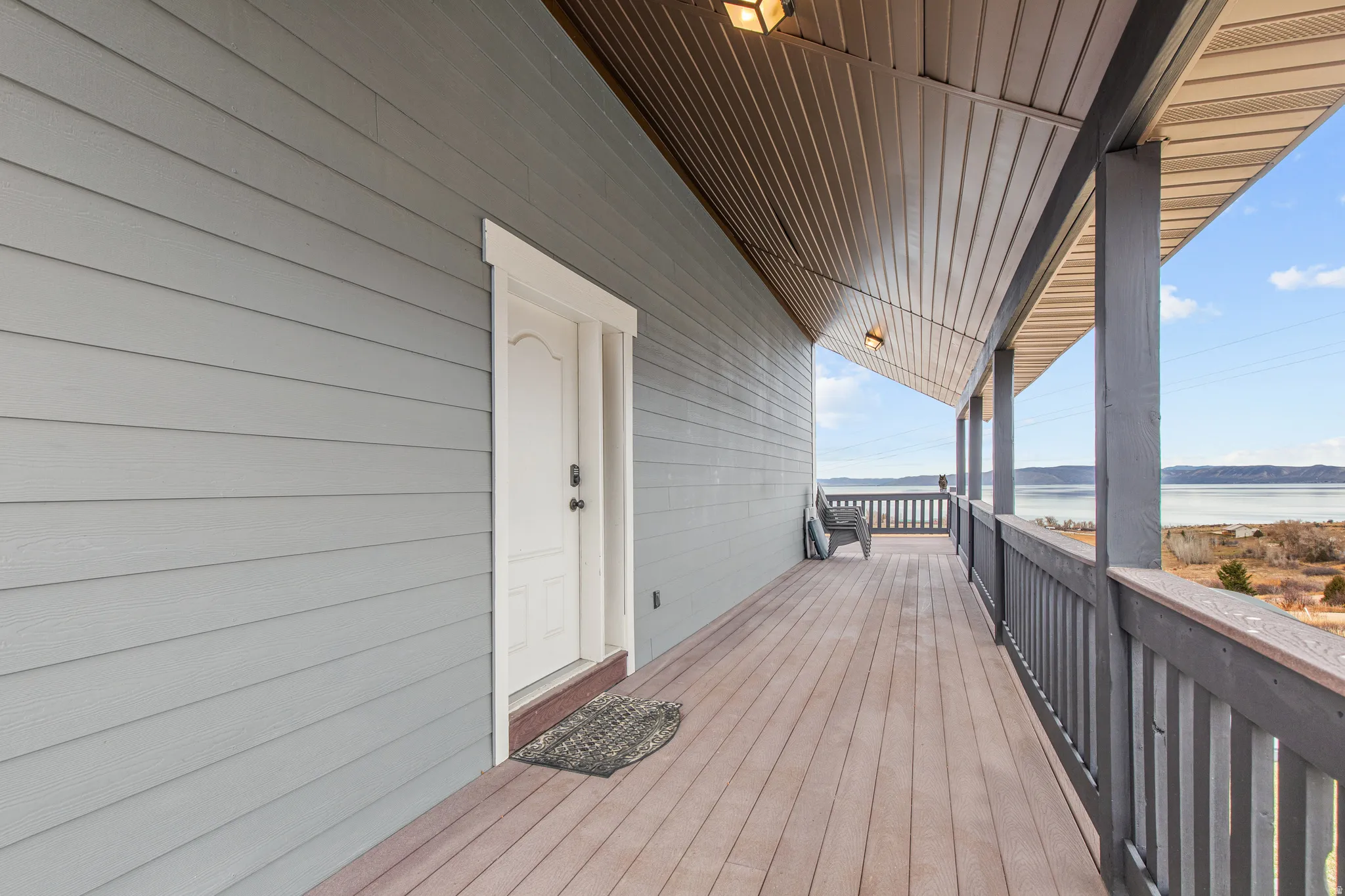 Deck with a water view