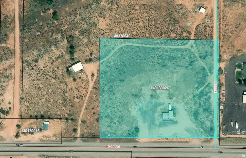 Map / location with property parcel outlined