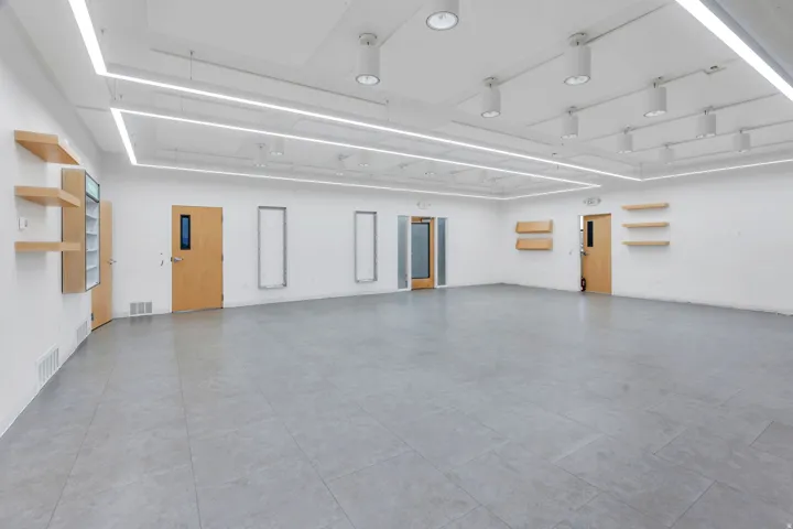 Garage with baseboards