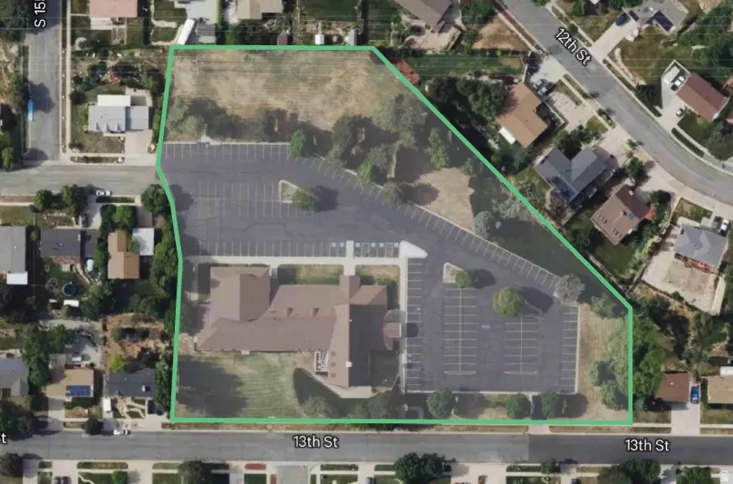 Aerial view of property location and parcel outlines