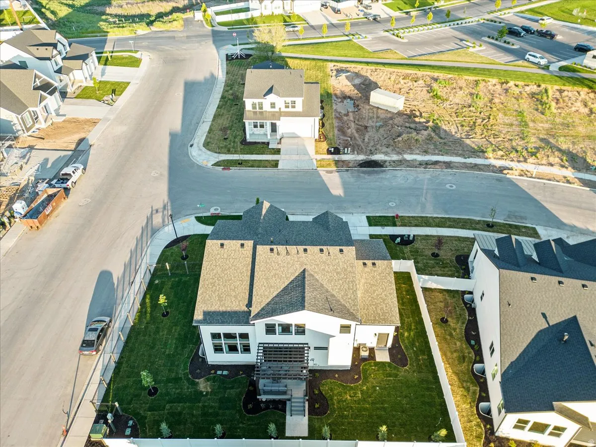 Aerial view of residential area