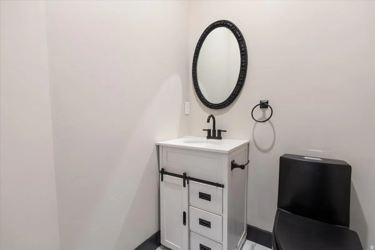 Half bath with vanity