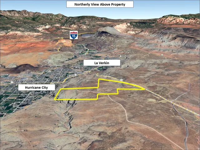 Aerial overview of property's location