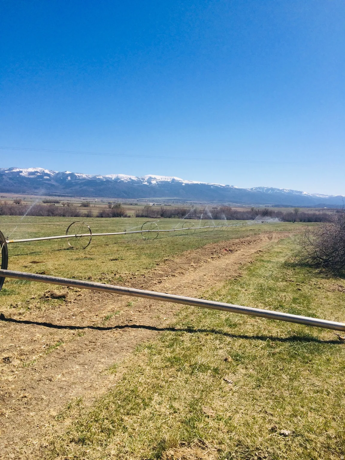 Mountain view with rural landscape