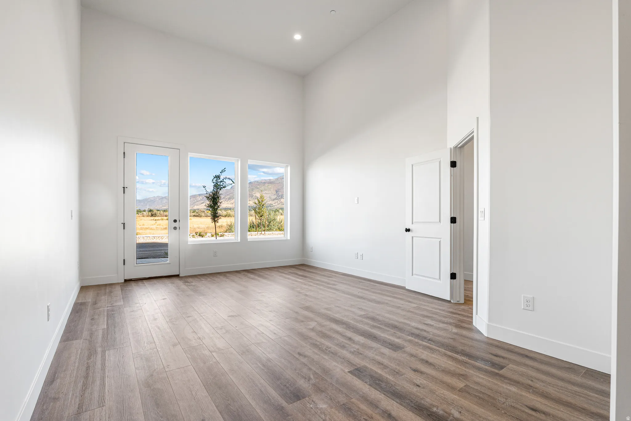 Flex space with privacy from the rest of the home, features separate entry, 1/2 bath and storage closet. Would be great for office, studio, gym, bedroom or simply additional living space.