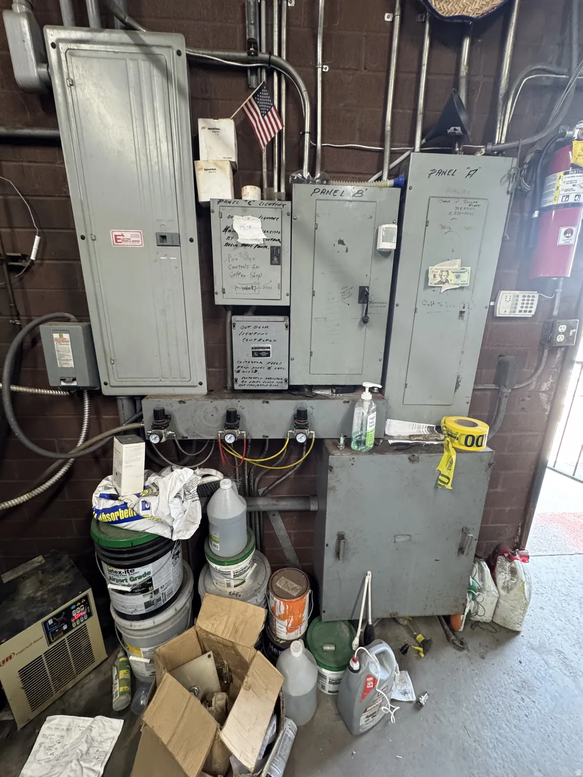 Utilities featuring electric panel