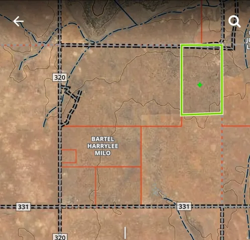 Aerial map of property and surrounding area