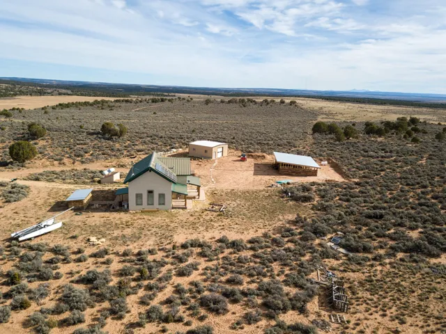 Overview of rural landscape featuring a desert landscape