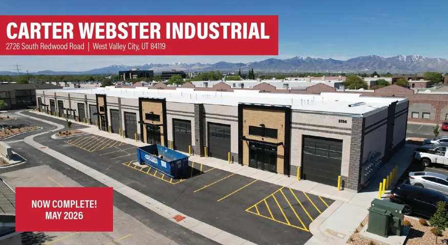 Modern industrial building featuring multiple bay entrances