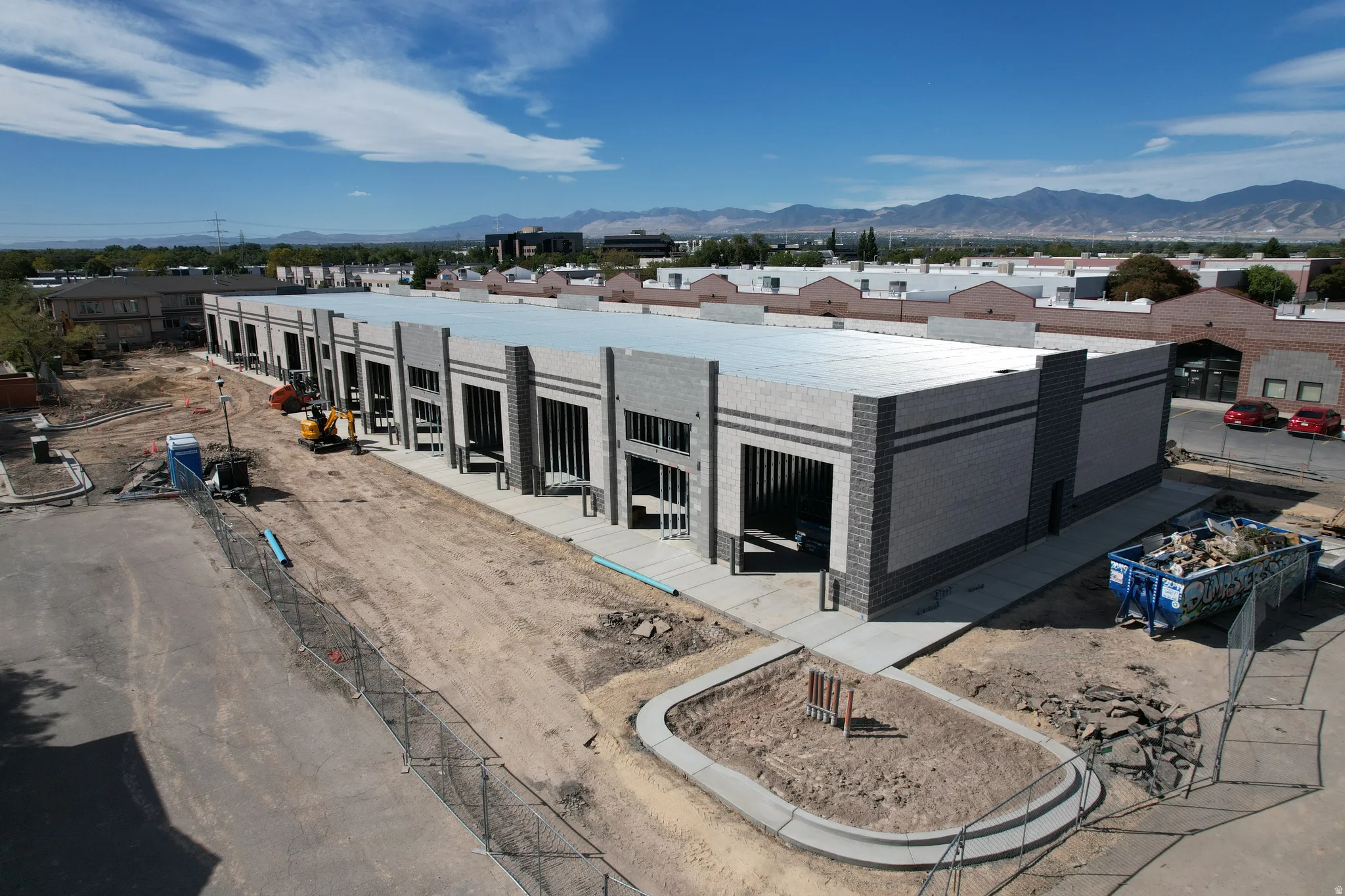 Bird's eye view of a mountain backdrop