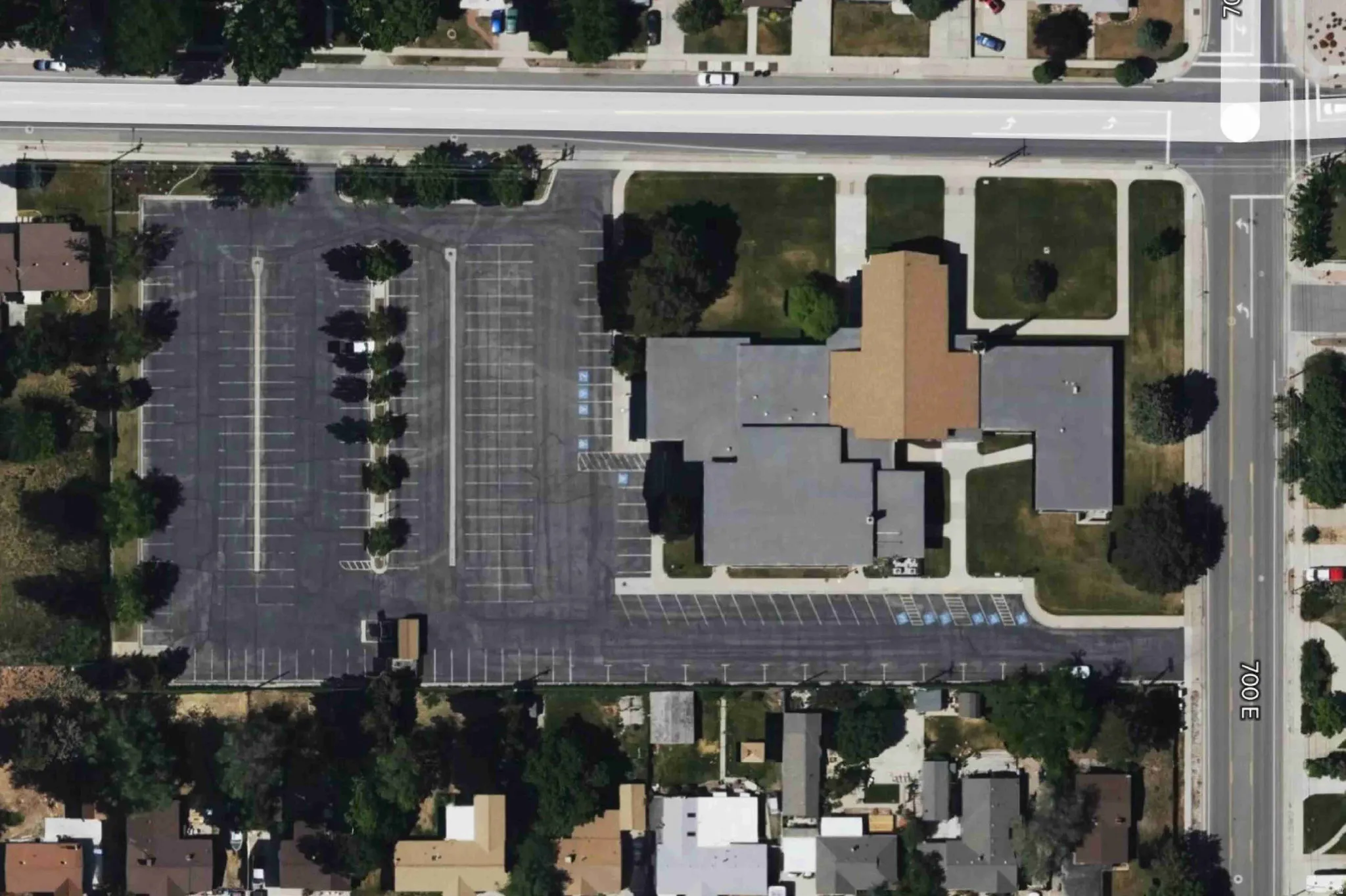 Aerial view of property's location