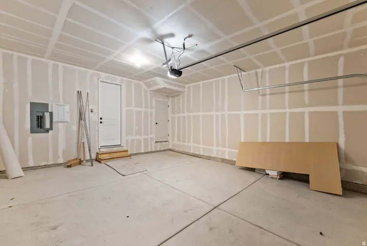 Garage with electric panel