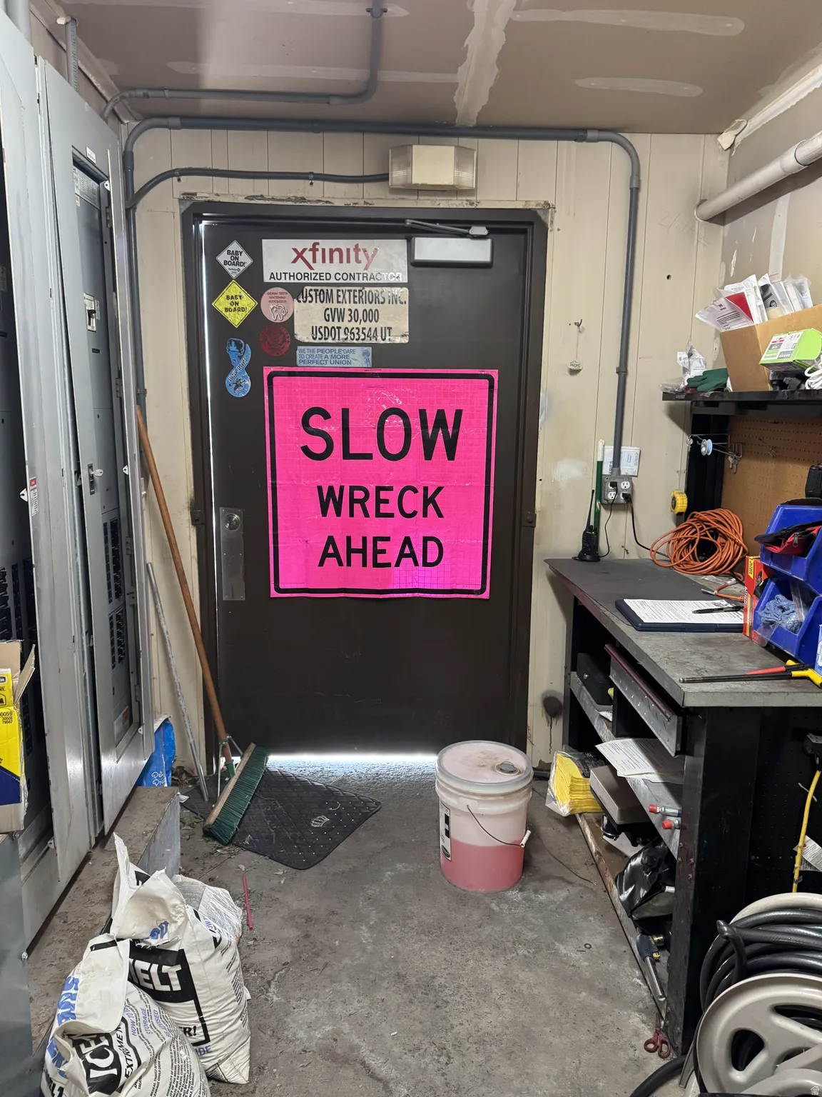 Detailed view of concrete floors