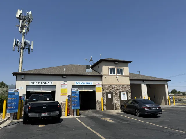 View of commercial property featuring an attached garage