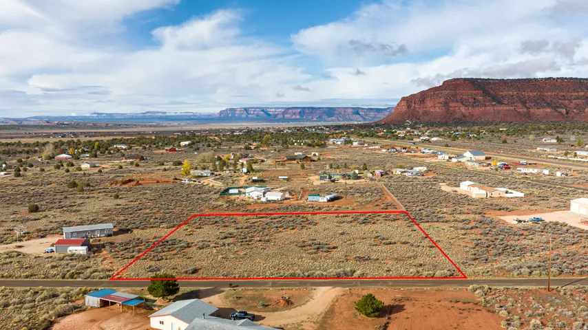 View of rural area with property parcel outlined and mountains