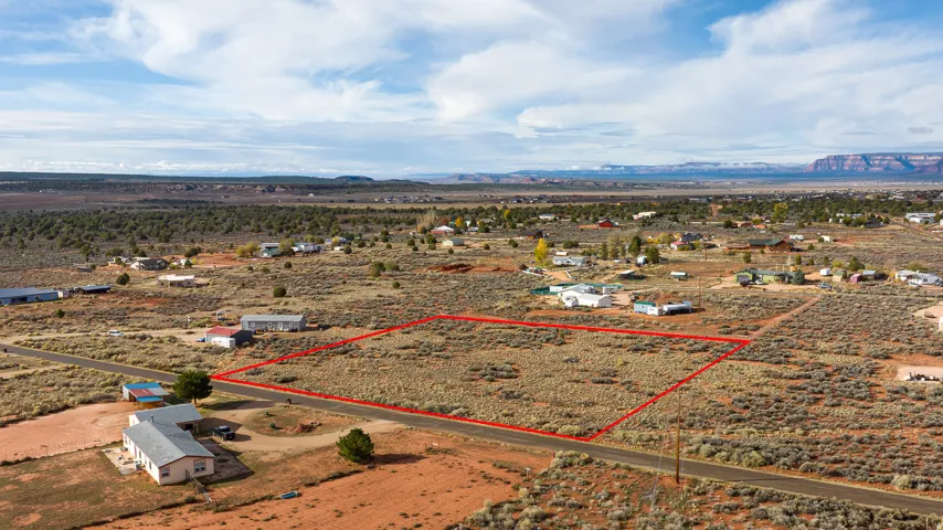 View of rural area featuring property boundaries highlighted and a desert landscape