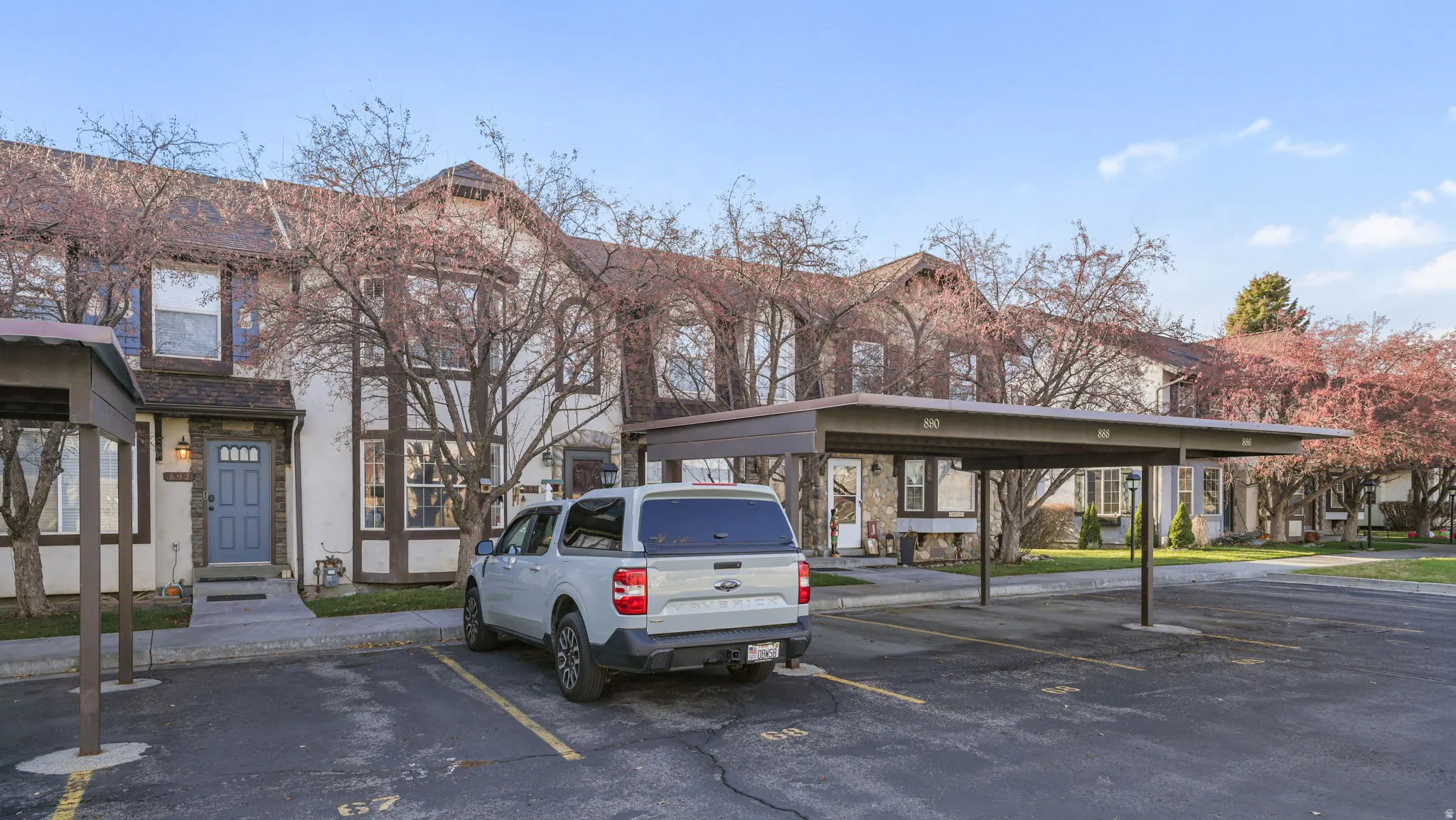 View of uncovered parking lot