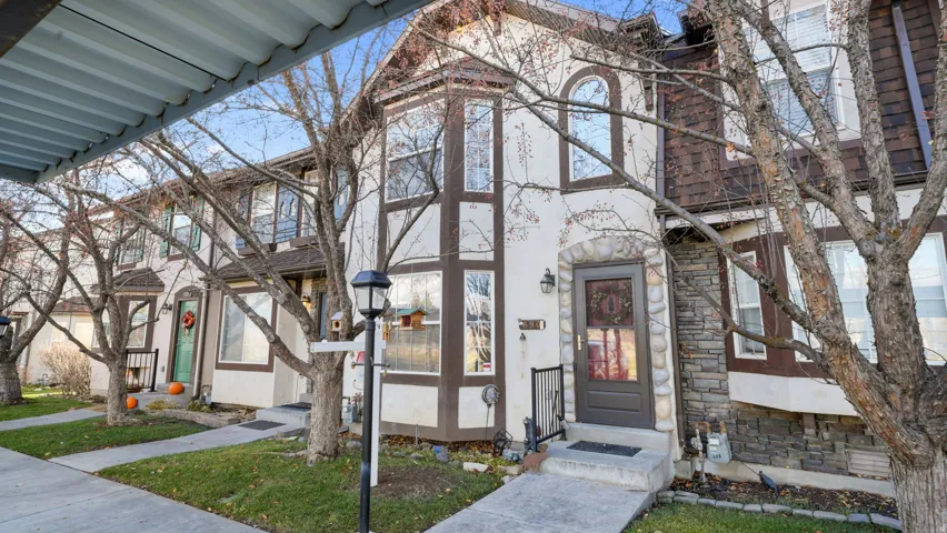 View of front of property featuring stone siding