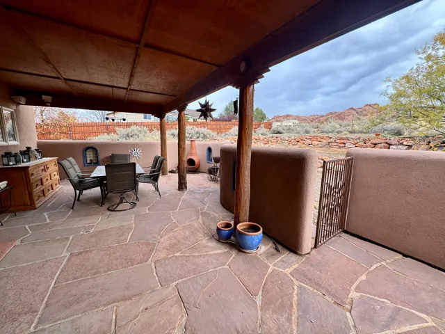 View of patio / terrace featuring outdoor dining area and area for grilling