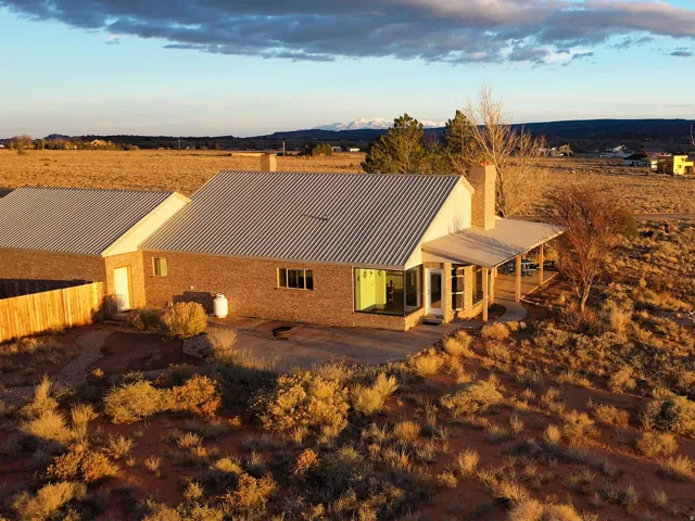 Aerial view of sparsely populated area