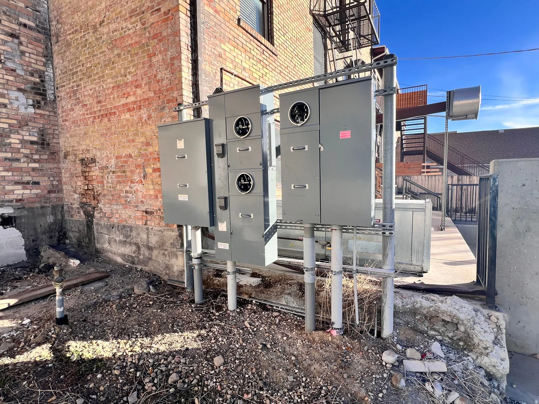 Electrical panel in rear