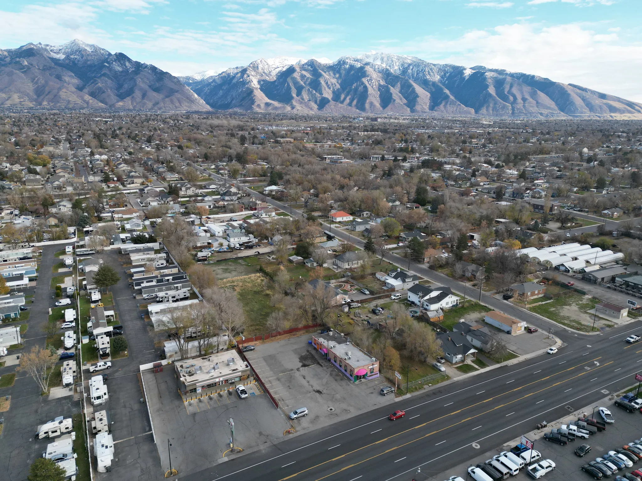 Drone / aerial view of mountains