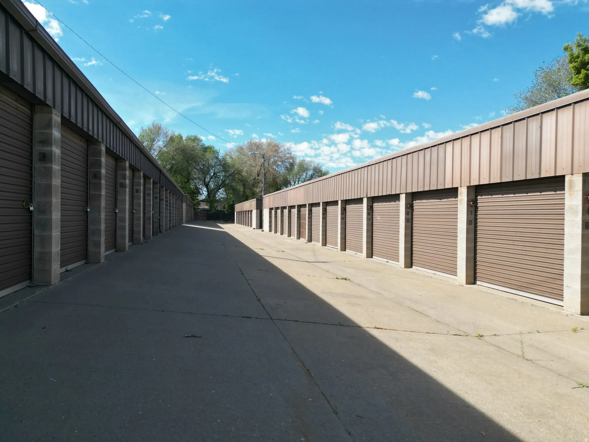 View of concrete alley