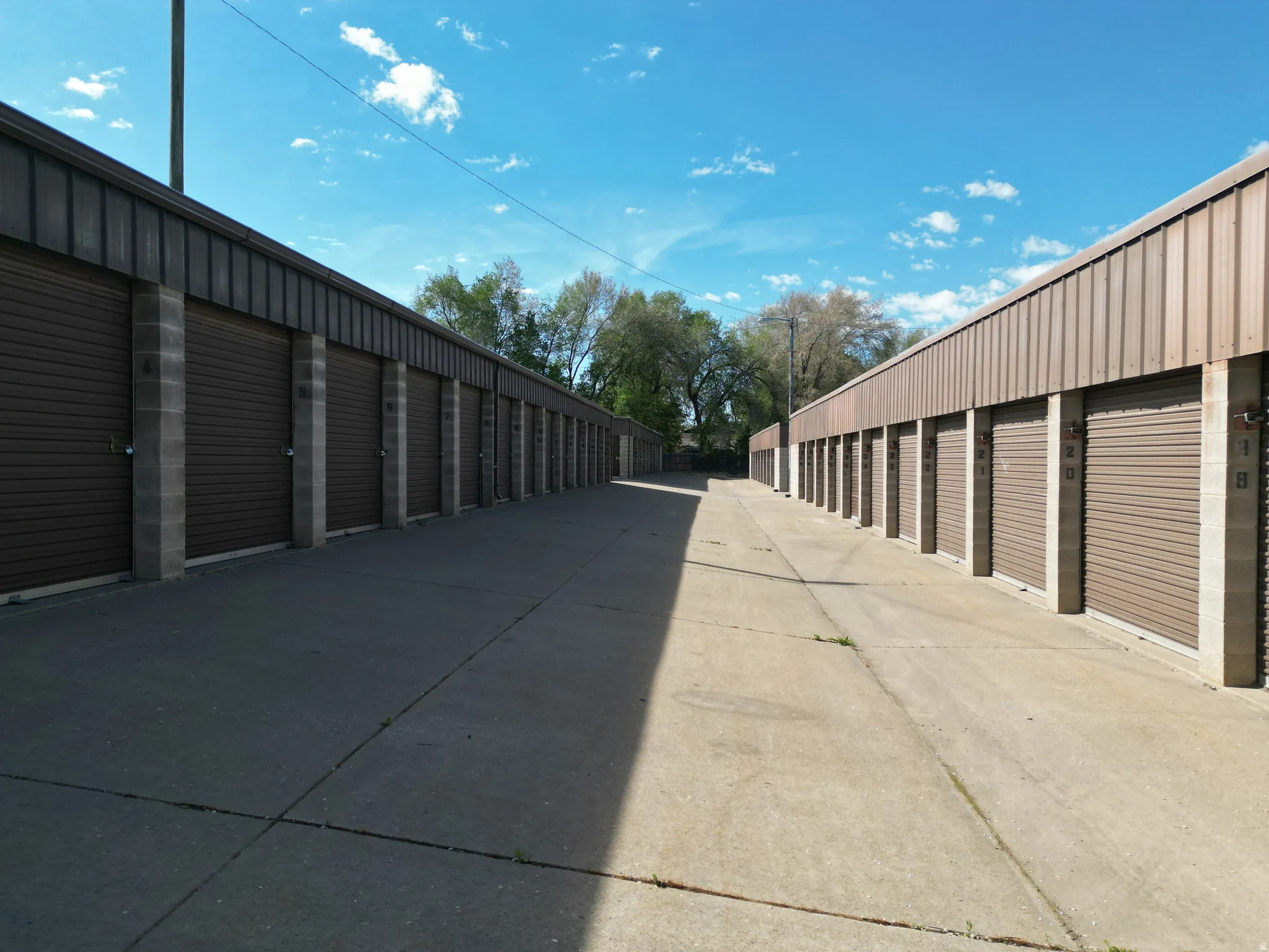 View of concrete alley