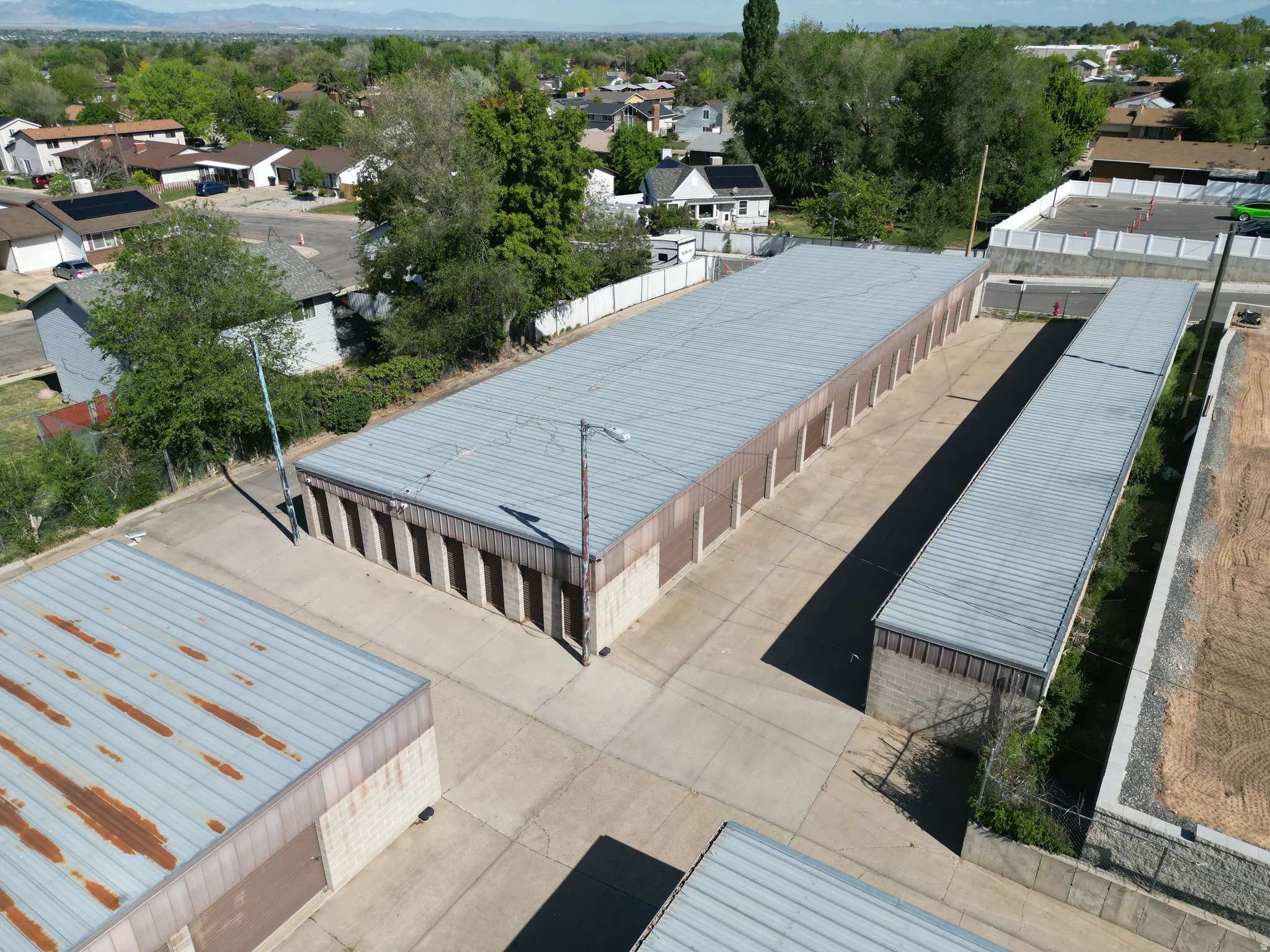Aerial view of residential area