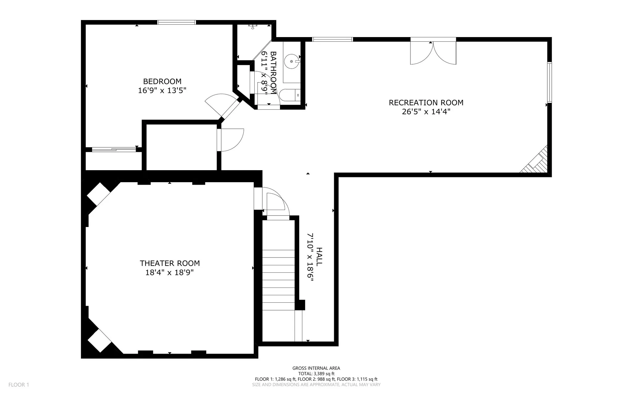View of room layout