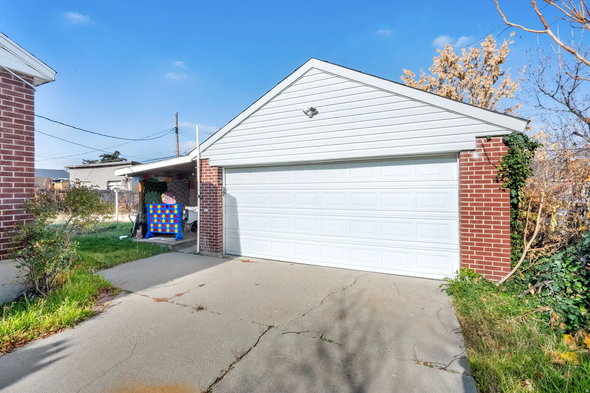 Garage with driveway